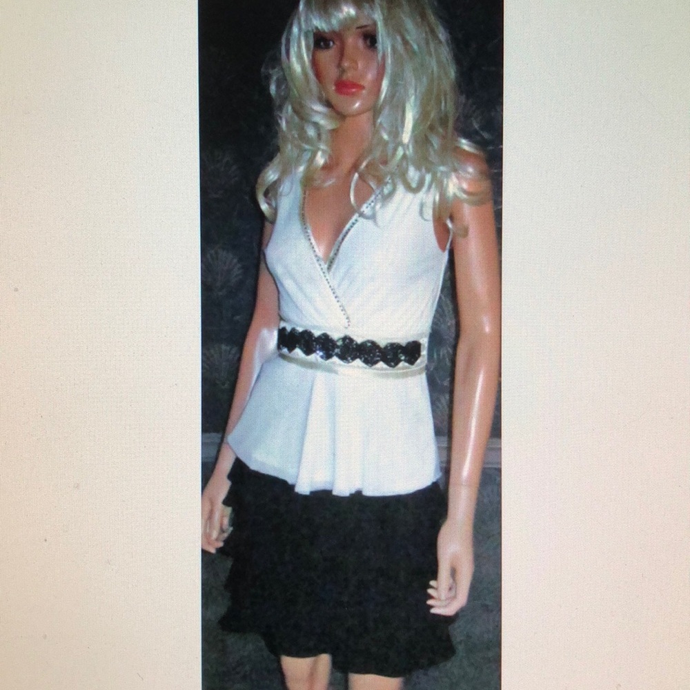 LuLu Alexander Black Layered Mini Skirt 8